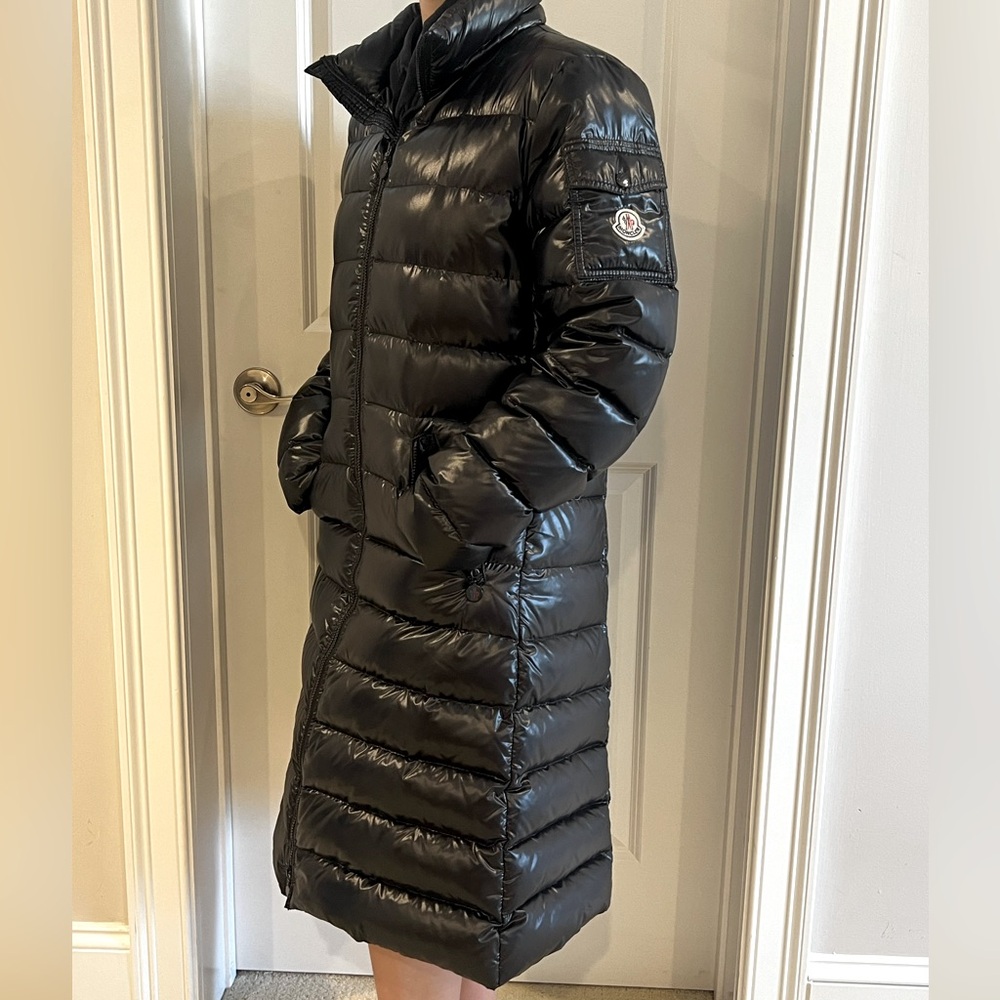 MONCLER Black long puffer coat/jacket!
